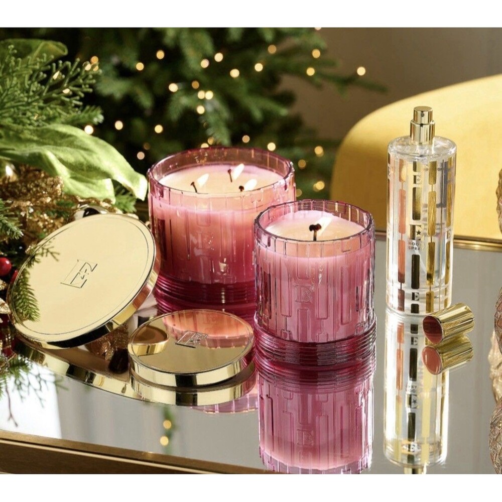 Elton John x Slatkin + Co. Rose Ginger Tea 3pc Candle & Room Spray Set